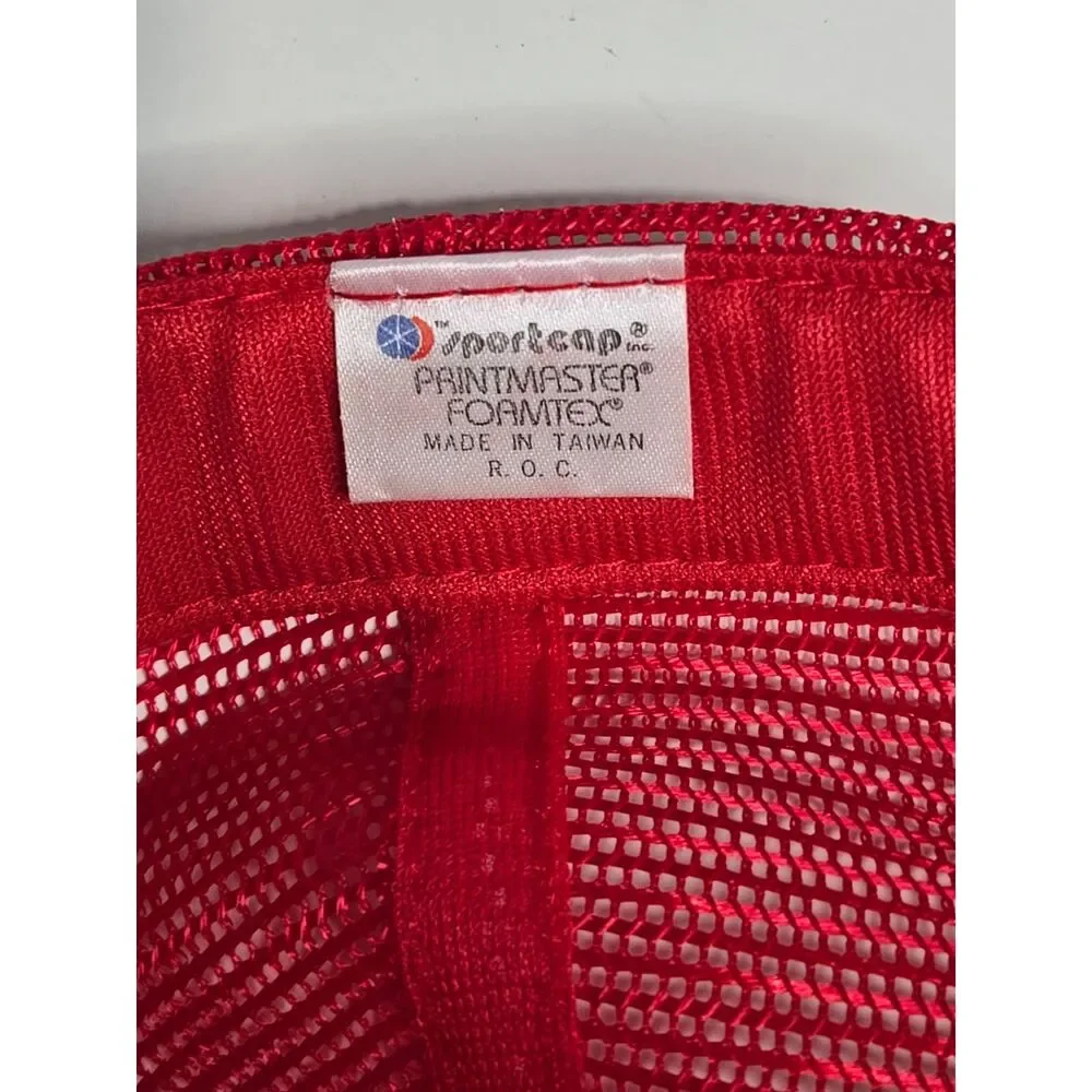 Vintage 80s Sportcap Smoothie Wisconsin Trucker Hat | Red White Snapback